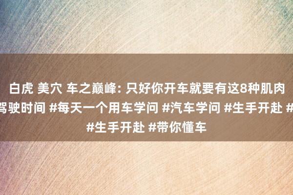白虎 美穴 车之巅峰: 只好你开车就要有这8种肌肉顾忌！#驾驶时间 #每天一个用车学问 #汽车学问 #生手开赴 #带你懂车